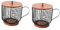 2 Piezas estante de almacenamiento de taza de té Cesta de almacenamiento de café Estante de almacenamiento de de café titular encimera estante de almacenamiento de hierro Cabilock