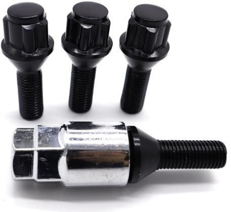 Lug Nuts Compatible with VW for Caddy 2004-2023 Car Alloy Wheel Locking Bolts Nuts Lugs M12 x 1.5