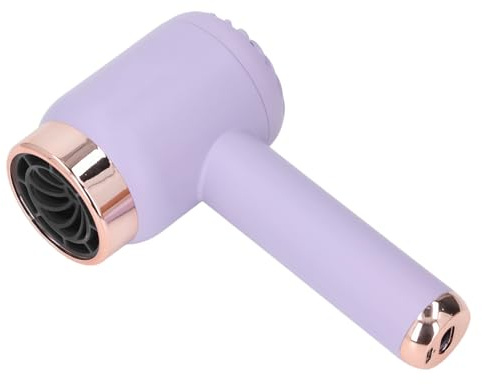 SIXRUN Asciugacapelli Ionico Cordless, 1500mAh, Portatile, Motore ad Alta Potenza, Modalità Caldo e Freddo, Viola, 501g
