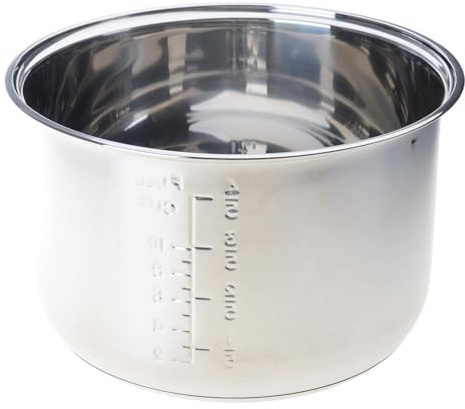 Ciotola interna di ricambio in acciaio inox 304 resistente per cuociriso antiaderente distribuzione uniforme del calore all'interno ciotola pentola interna del fornello di riso