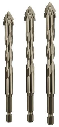Juego De Brocas Excéntricas Dentadas,Juego De Brocas Excéntricas De Cuatro Filos,Herramienta De Perforación De Alta Dureza Para Cerámica Cemento Ladrillo | Azulejo Ladrillo Metal Hormigón