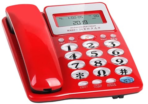 Téléphone fixe de base pour personnes âgées analogique avec affichage des appels, petit bureau, chambre d'amis, téléphone fixe filaire pour usage domestique