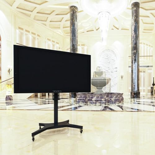 TV Halterung, 4-stufige Höhenspeicherfunktion, Kompatibel Mit Bildschirmen Von 32 Bis 75 Zoll, Fahrbarer Wagen Mit Rollen, Elektrischer TV-Lift