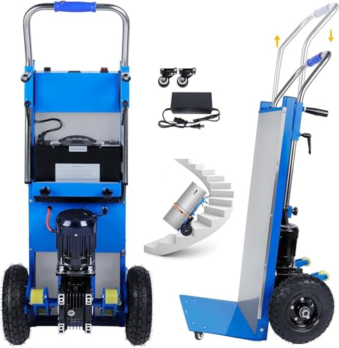 MZYZPPBD Elektrischer Treppensteiger mit Einer Kapazität von 400 kg Elektrische Sackkarre für Treppen Robuster Treppensteiger Trägt Schwere Gegenstände Mühelos Auf und Ab Treppen