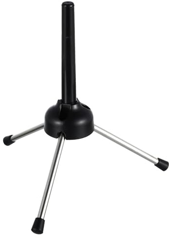 TOYANDONA Supporto per Clarinetto Pieghevole Portatile, Treppiede per Strumenti a Fiato Tappi Antiscivolo, Compatibile Oboe, Flauto e Sassofono per Uso in Studio e Concerti