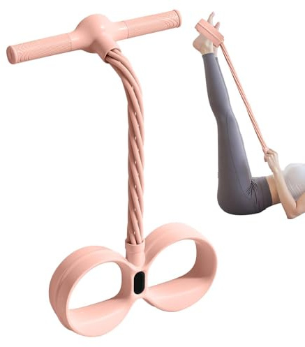Extractor de pedales, elástico de 6 tubos con mango, dispositivo de resistencia de pedal, cuerda de tensión multifunción, para mujeres, abdomen, cintura, brazo, pierna, yoga, pilates, gimnasio