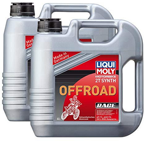 2x LIQUI MOLY 3064 Motorbike 2T Synth Offroad Race Motoröl 4L | Vollsynthetisch, OE 53827 kompatibel mit Kraftfahrzeug