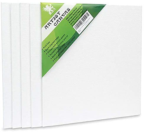 H&S Blank Canvas Board Frame 5pcs Artist Painting Stretcher 20x20cm Acrylic Oil Water Painting