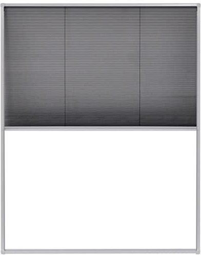 vidaXL Insektenschutz-Plissee für Fenster Aluminium 80 x 100 cm
