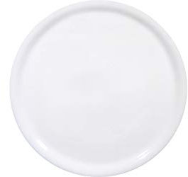HENDI Plato de pizza redondo, plato para servir pizza, porcelana, motivo: unicolor, apto para el microondas y el lavavajillas, ⌀330 mm, blanco