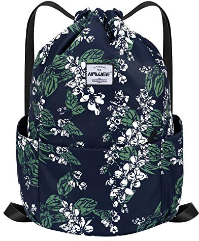 Sportivo Zaino con Coulisse Grande Coulisse Borsa da Palestra con Tasca | Impermeabile Unisex per Donna Uomo Vita Quotidiana Sport All'aperto Tempo Libero Yoga Scuola Spiaggia Nuoto