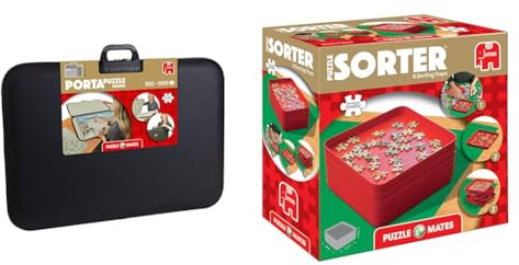 Portapuzzle Jumbo Puzzles 01039 Puzzle Mates Portapuzzle de Luxe bis 1000 Teile Puzzlezubehör & Jumbo Puzzles - Puzzle Mates Sortierschalen - Praktische Aufbewahrung für Puzzleteile