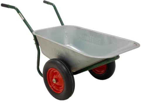 2-Rad Schubkarre Gartenschubkarre Schiebkarre Gartenkarre 100l 160kg (Metall | Kunststoff/Luftrad | PU-Rad) (Kunststoff | Luftrad) (Metallwanne + PU Räder) Nach Auswahl