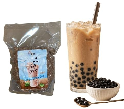 Perlas de Tapioca Kajal Real para Té de Burbujas – 1 kg | Bolitas de Tapioca para de Boba con Leche | Perfectas para té de boba con leche, café helado, té helado
