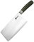HexClad Cuchillo de carnicero, hoja de acero inoxidable de Damasco japonés de 18 cm, construcción de espiga completa, mango de madera de Pakkawood