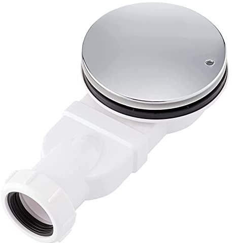 Wisboey ABS-Duschwannensiphon, Schmaler Ablauf, 90 Mm, 36 L/Min Wasserdurchfluss, Seitlicher Ablauf