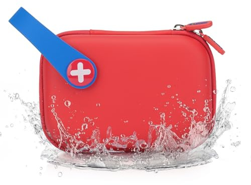 Erste-Hilfe-Set Kinder, Wasserdicht 113 Teile, Kompakt und Niedlich Erste-Hilfe-Kit füR Hause, Auto, Auf Reisen, Beim Wandern und Beim Sport - Rot