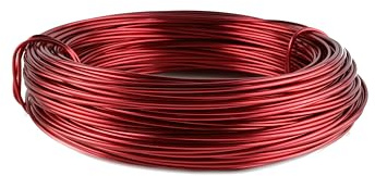 Aluminiumdraht 2 mm x 60 m Rot – Farbiger Basteldraht zum Biegen, Modellieren und Dekorieren für Floristik, Drahtfiguren und DIY Projekte