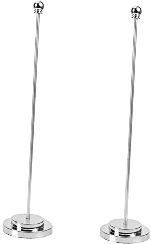 FUNOMOCYA 2st Fahnenstange Fahnenhalter Für Arbeitsplatten Auto- Magnetischer Fahnenhalter Halter Für Mini-flaggenständer Mini-flaggenhalter Für Die Tischplatte Windsack Silver Eisen