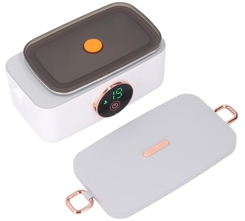 Jectse Portapranzo Elettrico da 60 W Riscaldato da 1000 Ml, Scaldavivande Portatile con Batteria da 16000 MAh, Riscaldamento Rapido, a Tenuta Stagna, Ricarica USB, Riscaldamento a 5