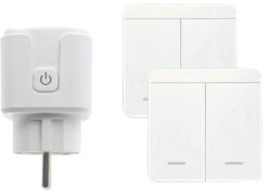 Pluuttiem Drahtloser -/Türsensor, Magnetkontaktschalter, AC 220 V, 2500 W, Ideal für Dunstabzugshauben und Heimsicherheit, EU-Stecker
