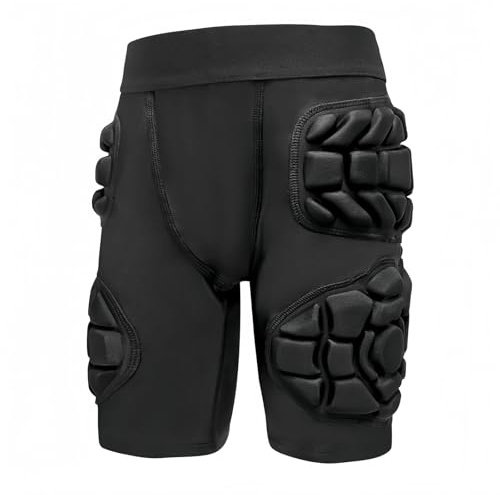 Jormino Youth Football Girdle with Hip & Thigh Pads, Kids Padded Compression Shorts w/ Cup Pocket