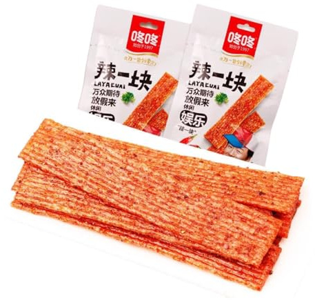 BaiLiSnacky Bastoncini Latiao Latiao Snack Piccanti E Piccanti 80g*2Pcs. – Snack Autentico Cinese | Vegetariano | Classici Cinesi Latio Snack (Fette piccanti)
