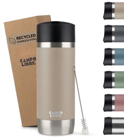 Campo Libre® Anto Travel Mug 350ml – Premium Insulated Coffee Cup to Go with One-Touch Leakproof Lid, Double-Wall Stainless Steel Coffee Mug, Keeps Drinks Hot for 6h