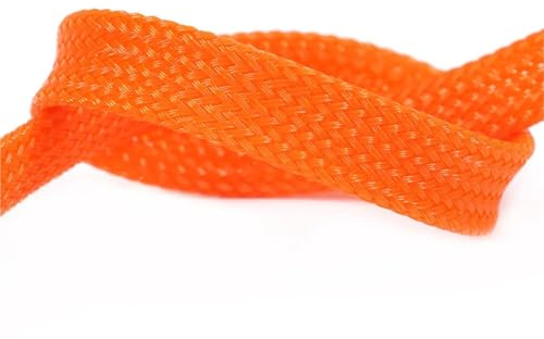 PET Knit Sleeving Expandable Cable Management Sleeve Wire Organizer Protector 10mm Diameter(Orange,5 Meters)