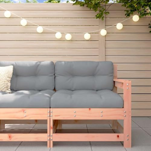 IBUQDDV Gartenstuhl mit Kissen aus Massivholz Douglasie, robuster Holzrahmen für Terrasse und Außenbereich, bequem mit gepolsterter Sitzfläche und Rückenlehne, modulares Design