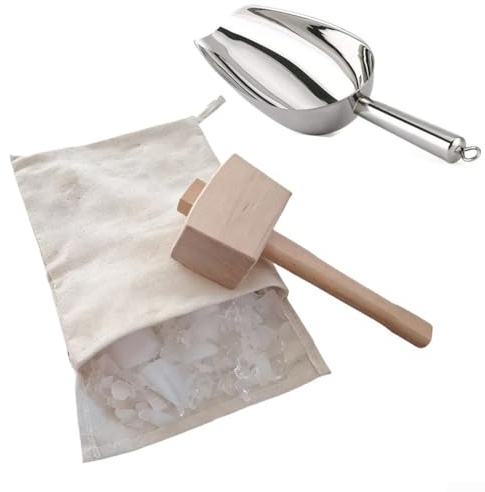 Martillo de madera resistente para proyectos de carpintería y carpintería, mazo para herramientas de cuero y cincel llamativo con acabado suave (3 piezas)