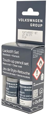 Volkswagen LST0M2D7X Lackstift-Set D7X Platinumgrey-Metallic plus Klarlack 2x9ml