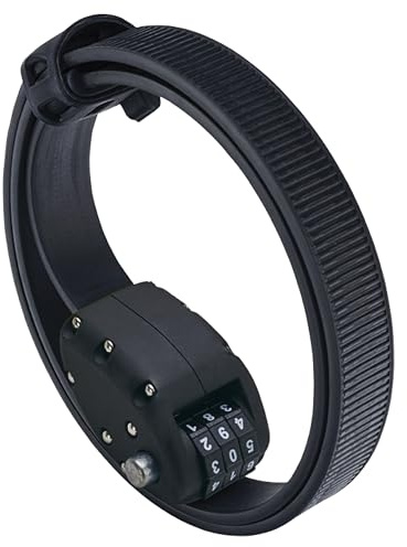 OTTOLOCK Cinch Lock - Lightweight Anti Theft Compact Combination Bike Lock, Ideal for Quick Stops, Bicycle Accessories, Stealth Black, 30 Inch