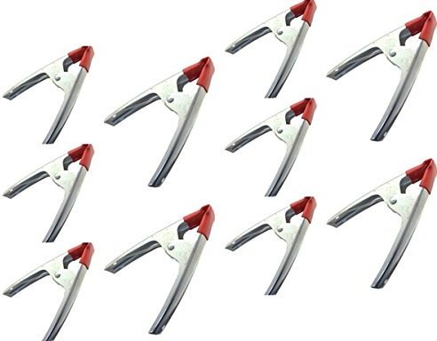 SET 10 PZ. MORSETTO PINZA A MOLLA 160 mm X FISSARE BLOCCARE IN ACCIAIO PUNTE PLASTIF