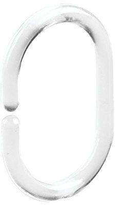 iDesign Basic Duschvorhangringe, Duschvorhanghalter, 12er-Set Ringe, Durchsichtig, Plastik, 4.14 x 0.58 x 6.05, 1 Einheiten