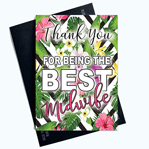 Hebammen-Dankeskarte Thank You For Being The Best Midwife New Baby Dankeskarte PC1087