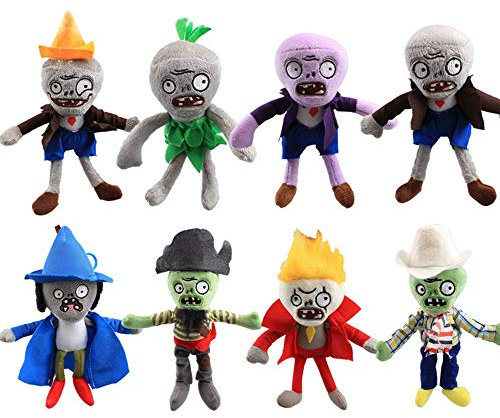 uiuoutoy Zombies - Juego de 8 colgantes de peluche de con diseño de zombies, color morado