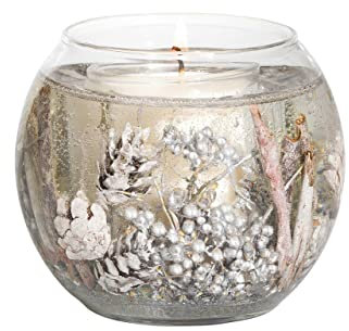 Stoneglow Candles Seasonal Collection Vela de gel perfumada de cachemira y pera blanca en cuenco de pescado