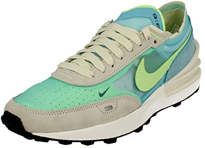 NIKE Mujeres Waffle One Running Trainers DC2533 Sneakers Zapatos (UK 3.5 US 6 EU 36.5, Bleached Aqua Lime Glow 401)