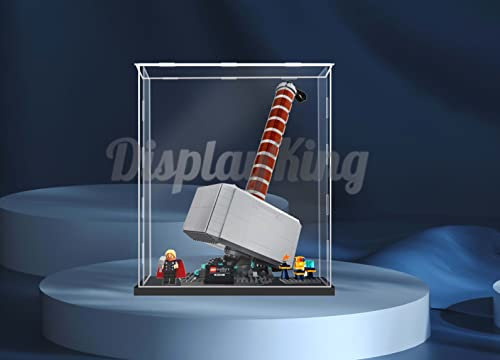 DK DISPLAYKING Acrylvitrine für Lego Thors Hammer 76209 (Lego Set ist nicht im Lieferumfang enthalten) (ohne Hintergrund)