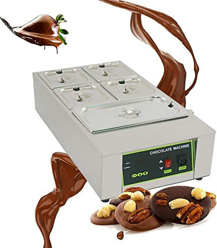 UZOURI Crogiolo di Cioccolato Professionale, Temperatrice Elettrica del Cioccolato 1000W, Crogiolo Commerciale del Cioccolato