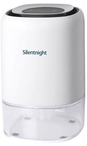 Silentnight Airmax 300 Dehumidifier - Small 1000ml Air Dehumidifier for Home Bedroom Bathroom with Quiet Peltier Technology, Auto Shut Off and Night Light - for Damp Mould Moisture Drying Clothes