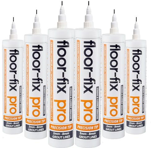 Floor-Fix Pro All in One Micro Precision Injector Kit Bonding Adhesive - For Loose & Hollow Tiles, Wood, LVT & Laminate - Includes a Reusable Syringe Adapter & Patented Customisable Tip (6)
