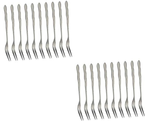 IMIKEYA 20 Pièces Fourchette À Mélanger Dents Fourchette De Service En Mini Apéritifs En À Gâteau