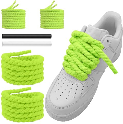 NDTEZUGT 10mm Cordones Gruesos para Air Force 1, Cordones Redondos de Algodón Grueso de Repuesto Torcidos