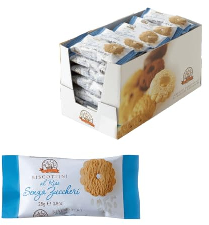 Biscotti Grondona Frollini Riso Box Espositore da 40 x 25 g Monoporzione