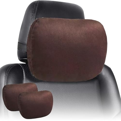 MAGIC SELECT 2X Kissen Kopfstütze Auto. Nackenstütze für die Rückenlehne. Fahrer-Nackenkissen für das Auto, bequem, weich, atmungsaktiv, das Nackenschmerzen auf Langen Fahrten lindert.