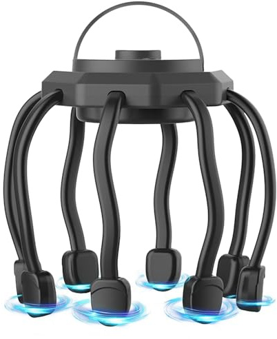 ONIYEA Electric Scalp Massager, Head Massager Scalp Stress Relax, Kneading Hair Massage with 3 Modes, 360 Degree Hair Massager, Cordless Portable Head Scratcher for Stress Relax