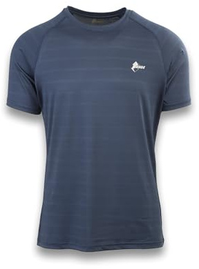 ANDE Omio T-shirt för män – andningsbar teknisk tröja för löpning och fitness, Blå, XL