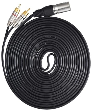 Adaptateur XLR mâle vers double RCA pour une qualité audio améliorée